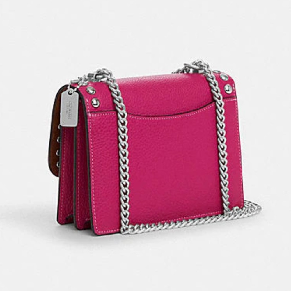 🩷HP🪅NWT COACH MINI KLARE CROSSBODY WITH SILVER RIVETS - Picture 3 of 16